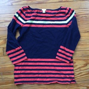 Striped J.Crew Boat Neck Sailor Shirt